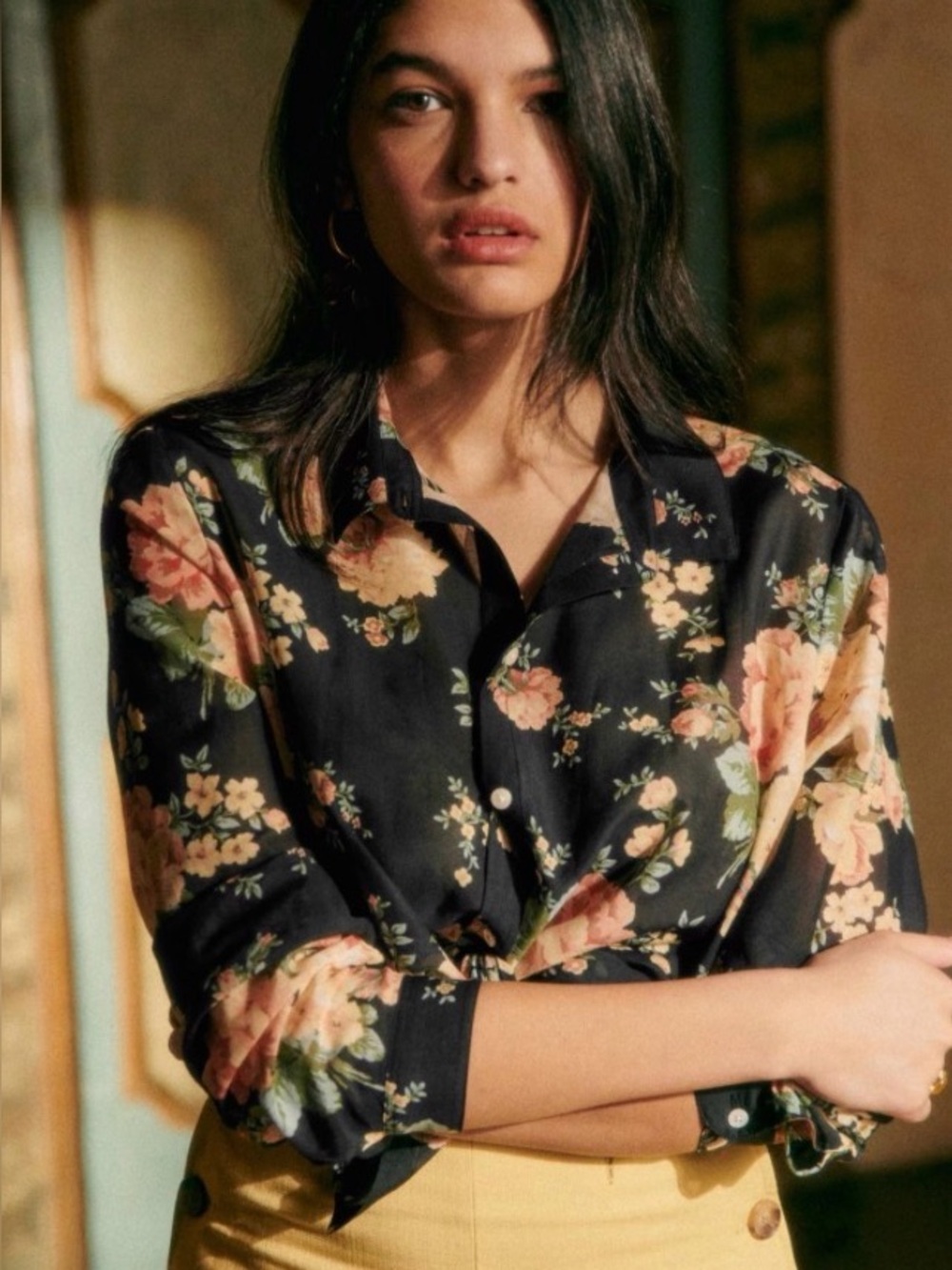 Sezane Pierro Shirt Pila - Size 8